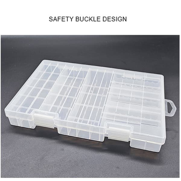 Batteriopbevaringsboks til 60 AA 40 3A Batterier Container Letvægtsdesign