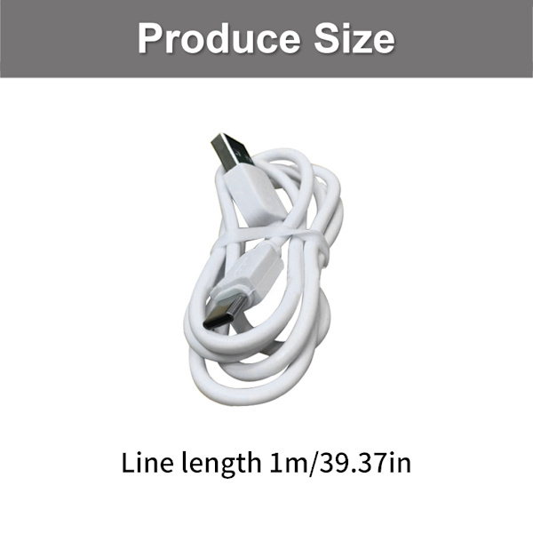 Effektivt 1m hvidt USB til MicroUSB Type C-kabel til Scribe e-læsere TypeC