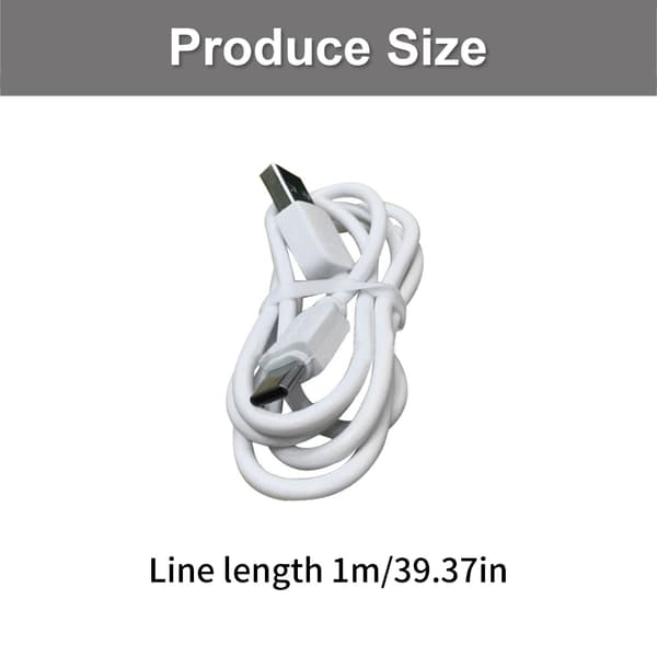 Tehokas 1m valkoinen USB-MicroUSB Type C -kaapeli Scribe-lukulaitteille TypeC