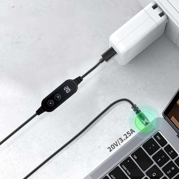 Justerbare Spændinger USB C Til DC5525 Strømkabel 34 Adaptere Til Bærbare Computere Routere