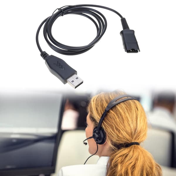 USB-adapter til hurtig afbrydelse (QD) ledningsheadset forbindelse til pc-computer