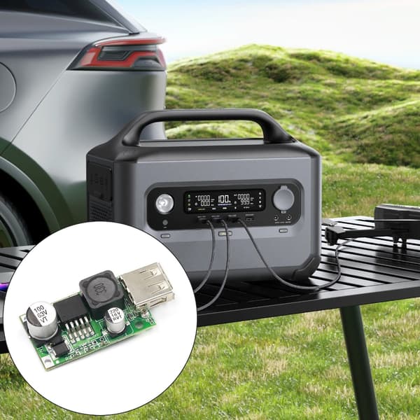 5V USB-lademodul Step Down-omformer 12V 24V 36V 48V til 5V USB-lading