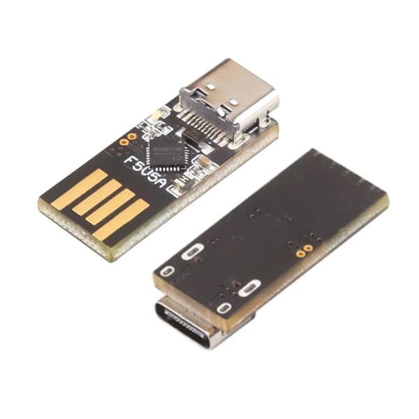 USB A - C PD5V5A -sovitin, luja PCB RPi 5:lle, virranmuunto ilman virtalähdettä null - Does not include wir