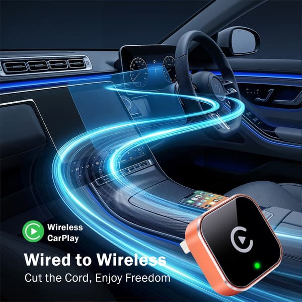 Universal trådløs bilvideoadapter understøtter kablet CarPlay-funktion, hurtig automatisk forbindelse og stabil