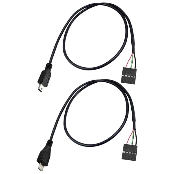 USB 2.0 Mini 5Pin uros - 9Pin naaras adapterikaapeli 2.54 USB-otsikko emolevy Mini1