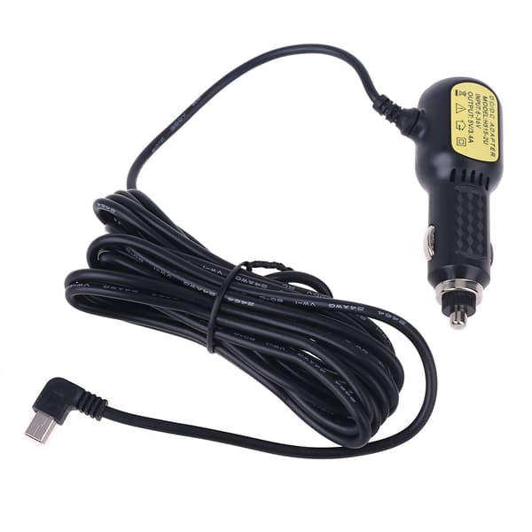 Dubbla Mini USB-portar Dash Cam Bil Cigarettadapter Tändarkabel Laddare för DVR MR