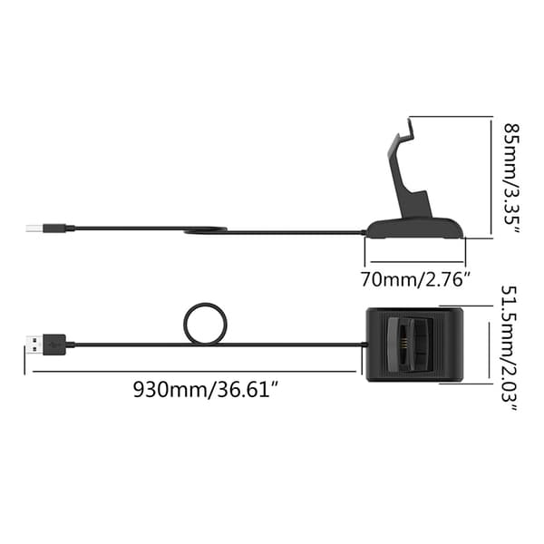 Til TEC TEC TEC ULT-G GOLF GPS Watch USB-oplader Bærbar og nem dockoplader