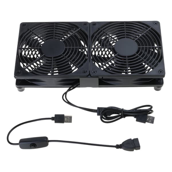 Multifunktionel 120 mm køleventilator med stativ til beskyttelse mod overophedning af stationær bærbar computer