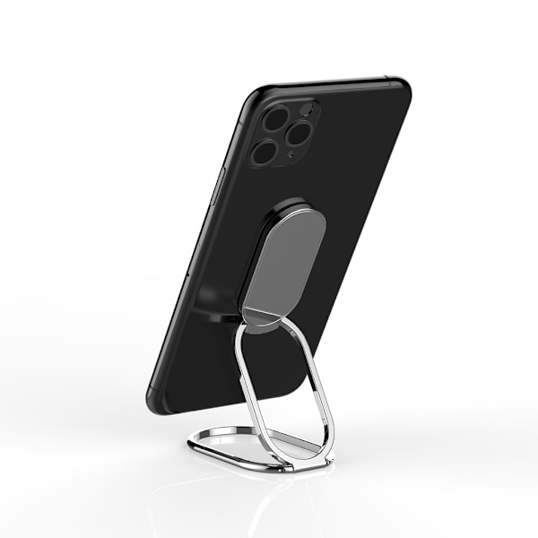 Finger Kickstand 360°Rotation Telefon Ringhållare Ring Fällbar Mobiltelefon Stativ Gray