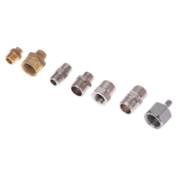 7 stk./sæt Airbrush Adapter Kit Fitting Connector til kompressor og sprøjtepistolslange