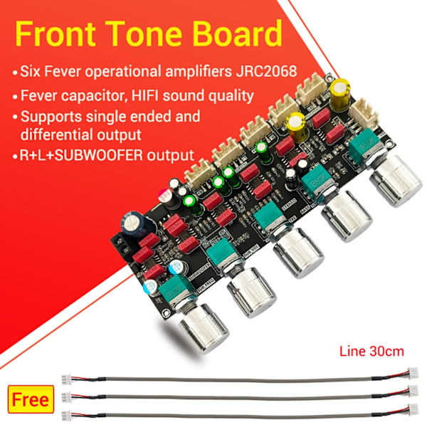 Front Fever Level Ljudjusteringsförförstärkare PRO1 HIFI Förförstärkare Tonkort