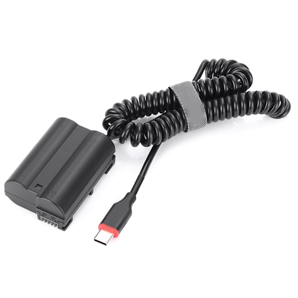Portabel Type-C till EN-EL15 Dummybatteri Strömadapter för D7100 D800 D810 D7200