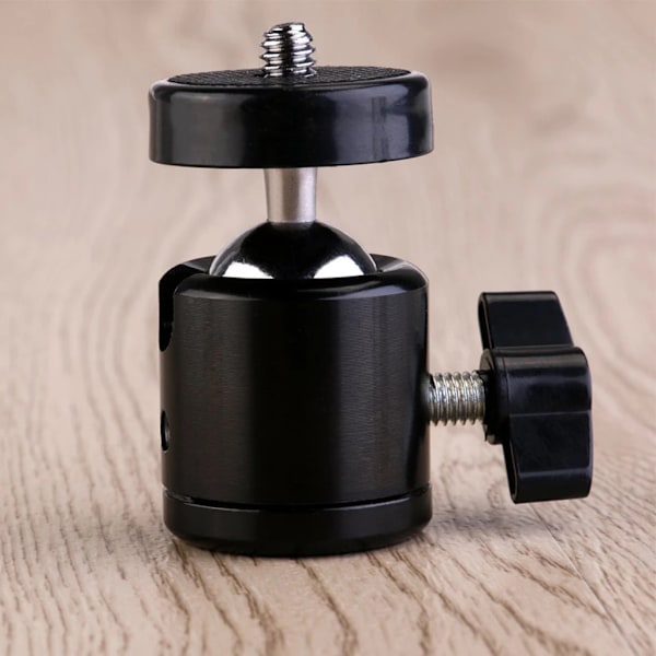 Mini Stativkula för Huvud 360° Roterbar Stativfäste Kamerakulahuvudadapter med 1/4\" Skruvhål för DSLR Videokamera Ljusfäste