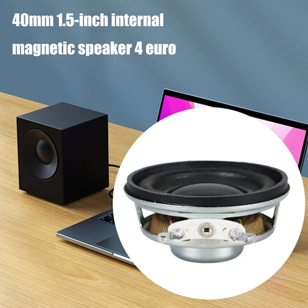 40mm Dynamiska Högtalare med Inre Magneter 4Ohm 3W för Ljud