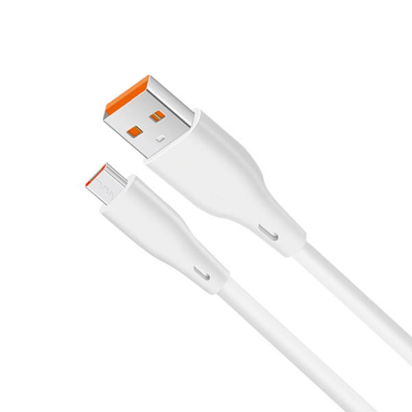 Hurtigladekabel Ledning Strømledning Støtte Hurtiglading & Dataoverføring White Micro-USB