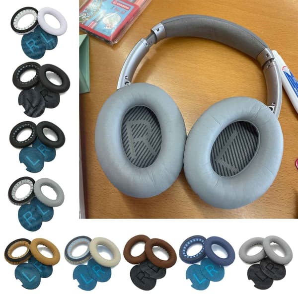 Øreputer Memory-Foam Protein Leather Øreputepute Ørekopp for A2E QC15 QC25 1
