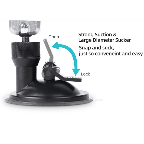 Bilburen sugkoppfäste Sportkamera Mobiltelefon Metallfäste suction bracket