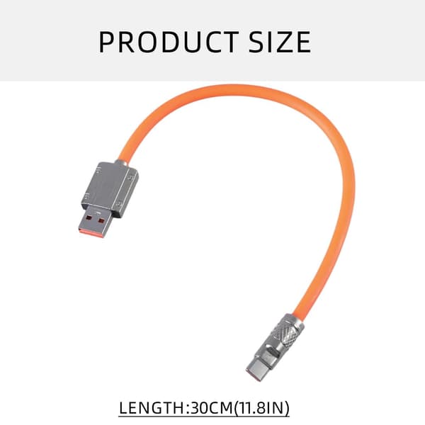 66W USB til USB C Kabel Kort Ladekabel USB Hann til Hann Kabel 480Mbps Data
