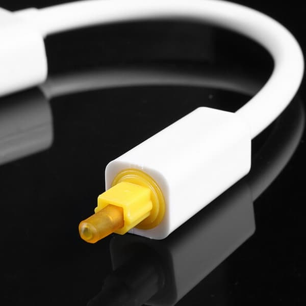Optisk Splitter Adapter Optisk Adapter 2-vägs Splitter SPDIF 2 In till 1 Ut Optisk Splitter Adapter Black