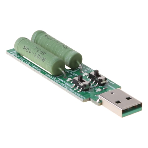 USB Resistor Elektronisk Last med Strömbrytare Justerbar 3 Strömstyrka 5V Resistans Testare