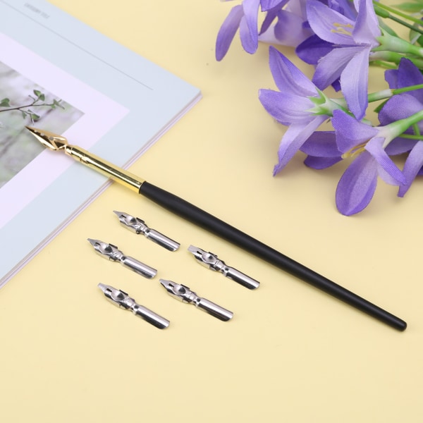 Kalligrafi Ritning Dip Ink Nib Pen Set Signatur Skriva Antika Eleganta presenter