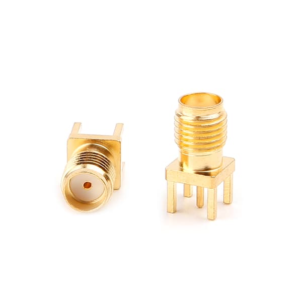 10 stk. SMA hunstik lodde-printplademontering RF-konnektorer lige adapter