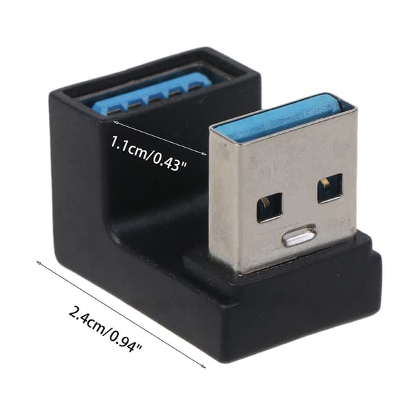USB 3.0 Hann til Hunn Adapterkontakt USB 3.0 Header 180 Grader Opp Ned