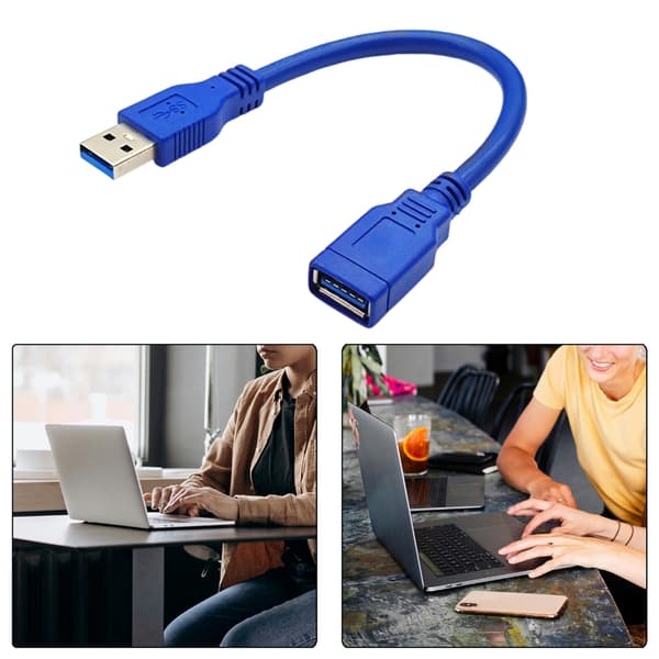 30/50 cm USB 3.0 forlængerkabel hurtig hastighed 5 Gbps datasynkronisering han til hun-stik til computerudstyr 0.3m