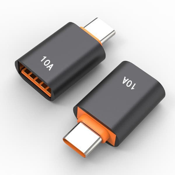 Snabb synkronisering USB Typ C till USB3.0-adapter Laddning och dataöverföring för telefon Black