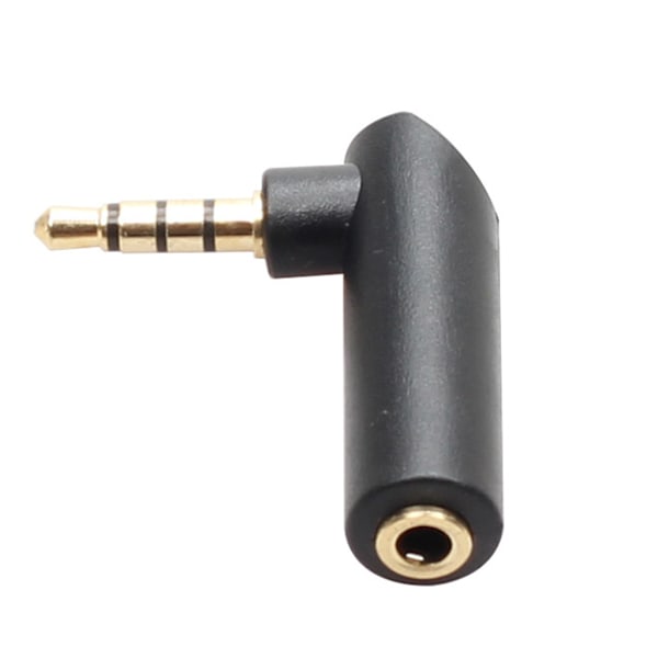 Mikrofonjack Stereo-kontakt 3,5 mm Vinkelrät Han till Hona Adapter