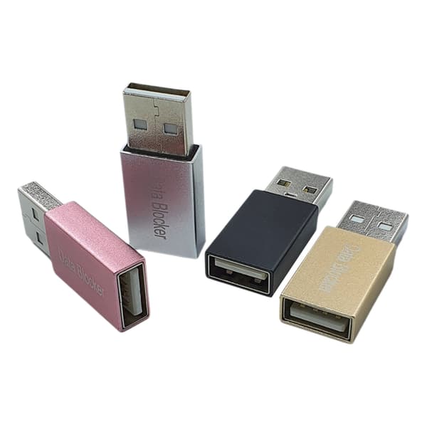 USB Data Blocker USB Laddningsadapter med Högt Strömstöd, 5V/3A Kompatibel för Olika USB-prylar USB-adapter Black