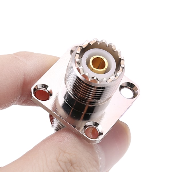 UHF SO239 Hon till Hon med Panelmontage RF-kontakt Koaxialomvandlare Adapter