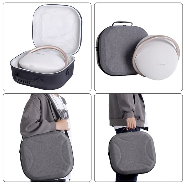 Bærbar Bluetooth-kompatibel høyttalerveske Reiseveske for Studio 7/8 Silver gray