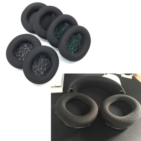 Utskiftbare øreputetrekk Vaskbare nettingstoffputer for Arctis 1 3 5 7 9X Headset Lydisolering White printing