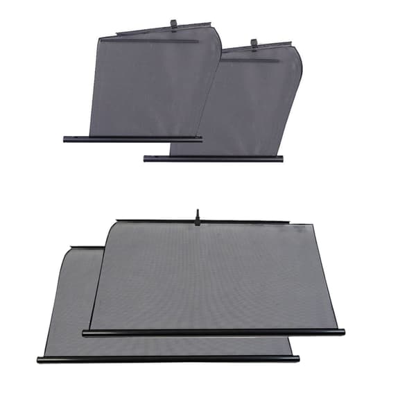 Plassbesparende, automatisk justerende bilvindusskyggesett for ulike bilmodeller, 2 stk. null - Rear window