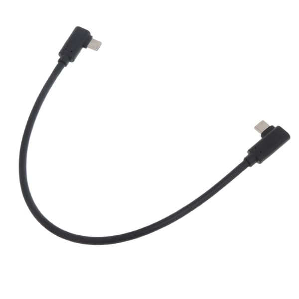 USB C til USB C-kabel 60W, USB C-ladekabel hurtiglading rettvinklet 10 Gbps datakabel for smarttelefon og bærbar PC