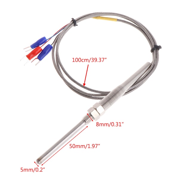 1 Meter Pt100 Termoelementsond 5mmx50mm för 11/XR/Xs/Max/X/8/7