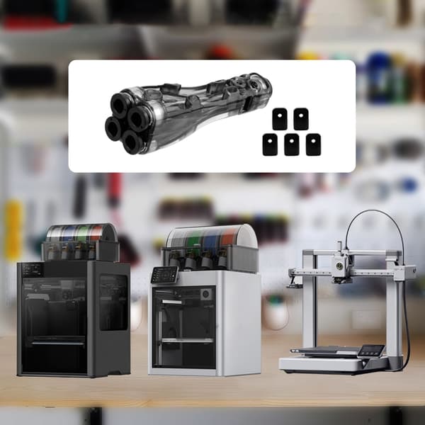 Forbedrer 4-ports PTFE-røradapter til Lab H2 P1 X1 Pålidelig 3D-print