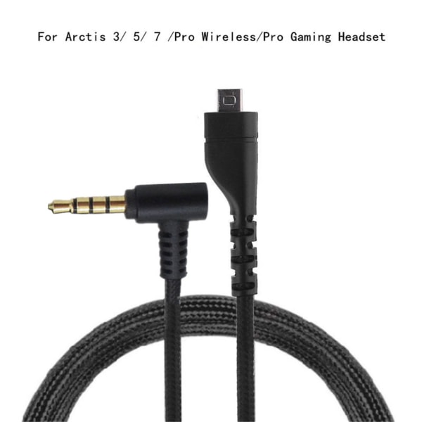 Hörlurar Mikrofonkabel sladd 3,5 mm gränssnitt Klart ljud 78 tum 2 m lång brusreducering för Arctis 3 5 7 Pro