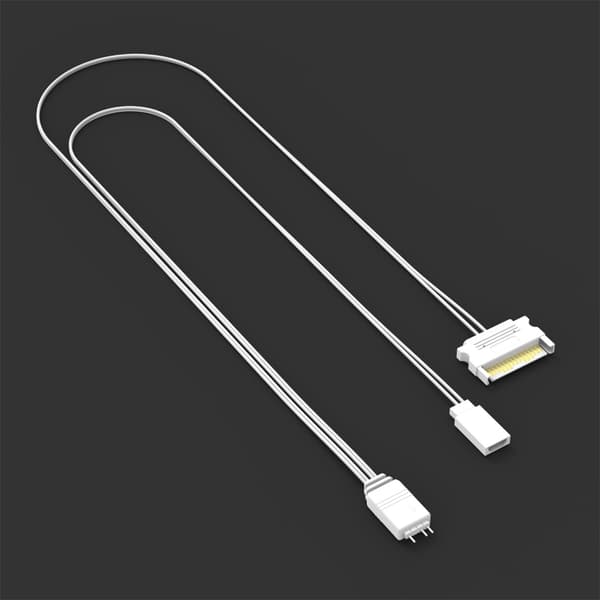 1 kpl 5V 3Pin 5V 3Pin ARGB-ohjaimet SYNC-sovittimet kaapeli emolevyille SYNC White