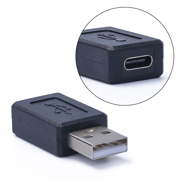 USB C Naaras - USB Uros -sovitin USB C - USB 2.0 -sovitin 480 mbps tiedonsiirto