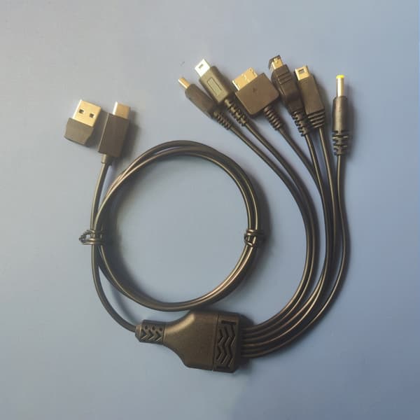 6-i-1 USB C-laderkabel Multi Ladekabel Hurtiglading Tilkoblingsledning