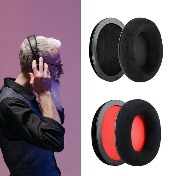 Udskiftnings ørepuder til Kingston Hyperx Cloud II 2 headset null - Black protein leathe