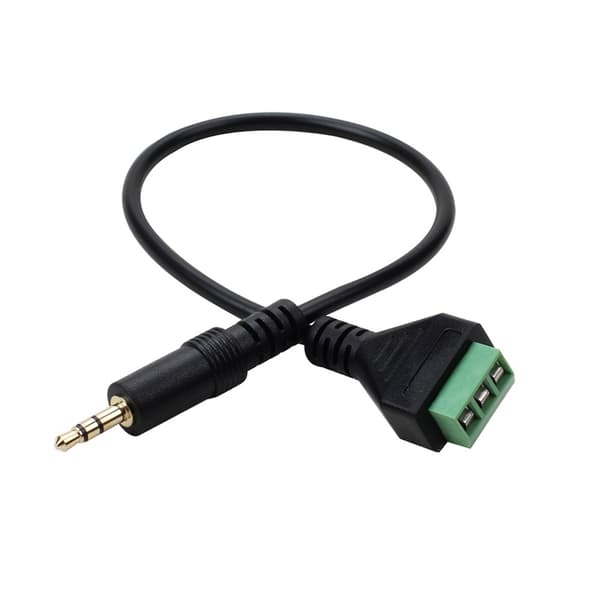 3-benede AV-terminaladaptere til 3,5 mm TRS Stereo Hanstik Kabel 30 cm Længde 1pc