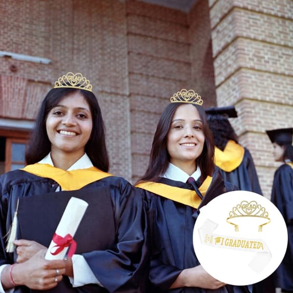 Dimissionskappe til universitets ceremoni Dimissions æreskappe/krone Gold Grad Crown