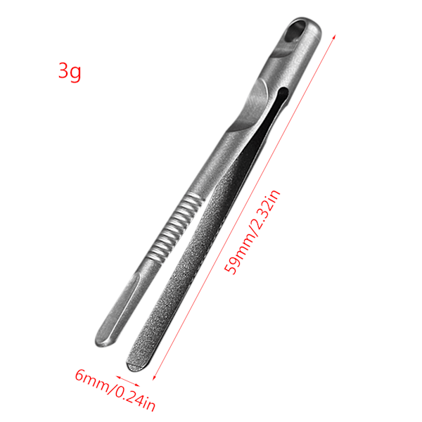 Titanlegering Pincett EDC Mini Pincett TC4 Pincett för Utomhusresor Cam