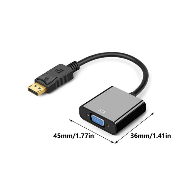 Til VGA Adapter DPs Han til VGA Hun Adapter For Klar 1080P Video 1pc