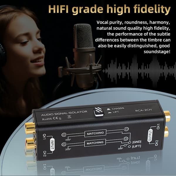 Kvalitetslydforbindelse Musiksignalisolator til musikentusiaster