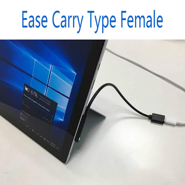 Laddningskabel USB 3.1 Typ C PD 15V Strömladdare Adapter för Surface Pro 76543