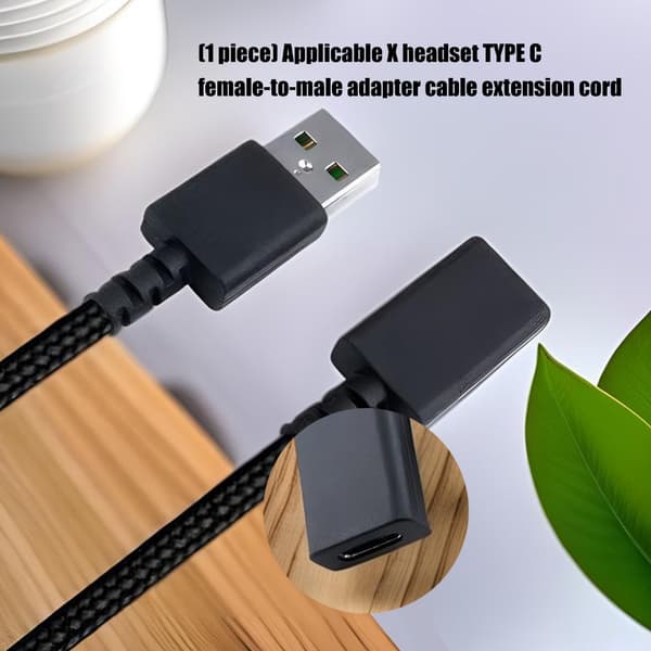 Funktionel USB C til USB A-senderadapter forlængerledning til headsets